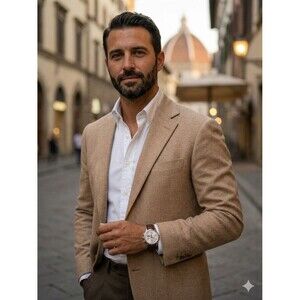 Savile Row Loro Piana Men's 48L Sport Coat Blazer Favola Wool Cashmere Italy